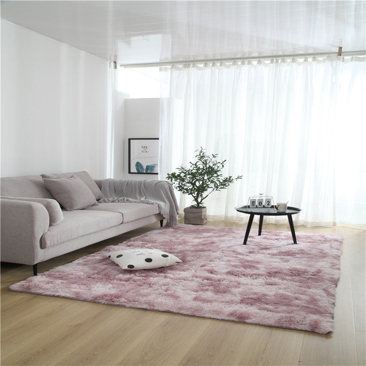 Tie-Dye Gradient Area Rug - Soft Bedroom & Living Room Carpet