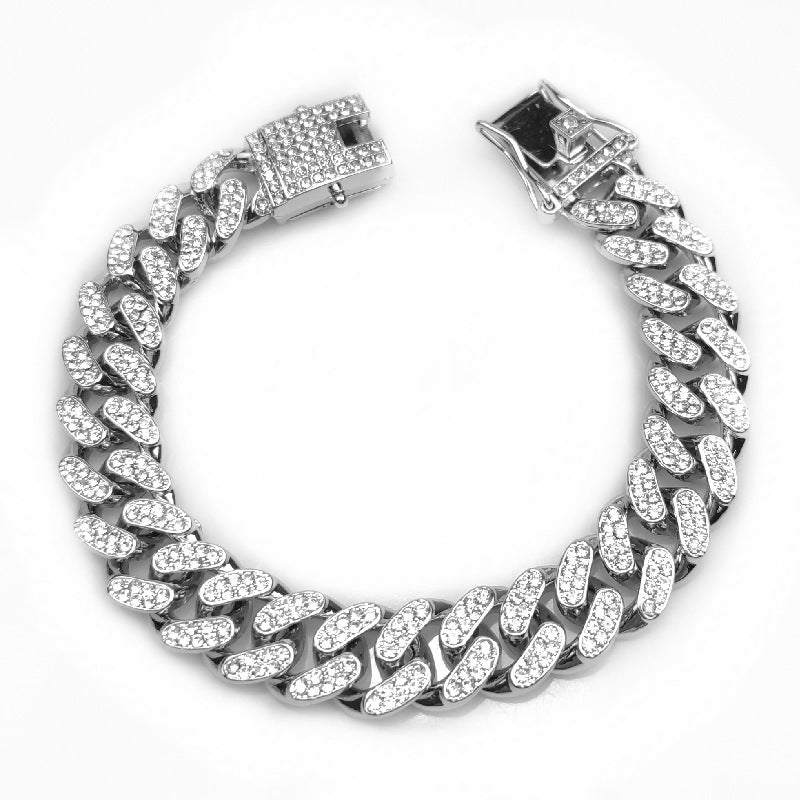 Hip Hop Cuban Chain Dog Collar - Gold Metal Pet Necklace