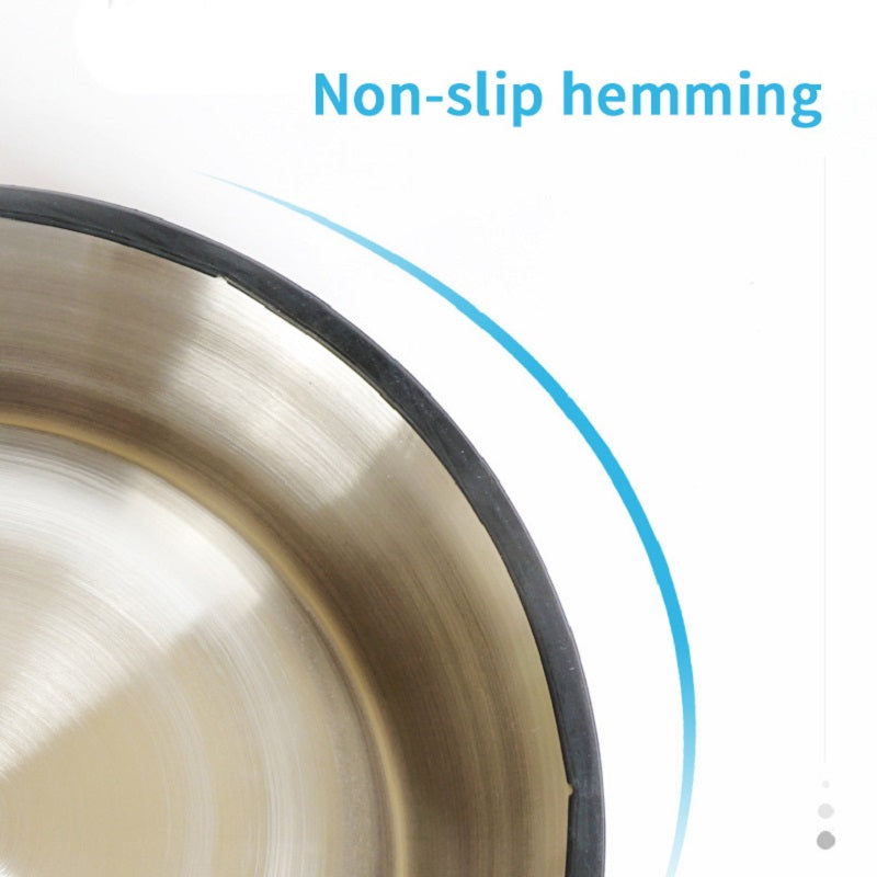 2-in-1 Stainless Steel Pet Bowl with Melamine Base - Food & Water Bowl, 6 Sizes