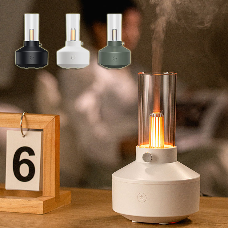Retro Light Aroma Diffuser - Essential Oil Humidifier Lamp
