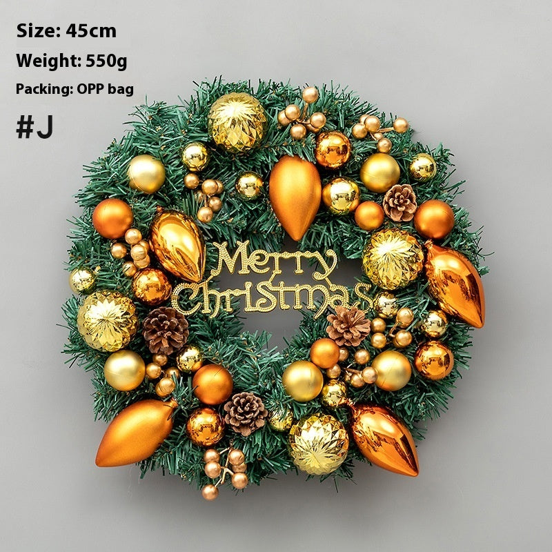 Christmas Decoration Upside Down Tree Horn Rattan Wreath | Xmas Holiday Decor