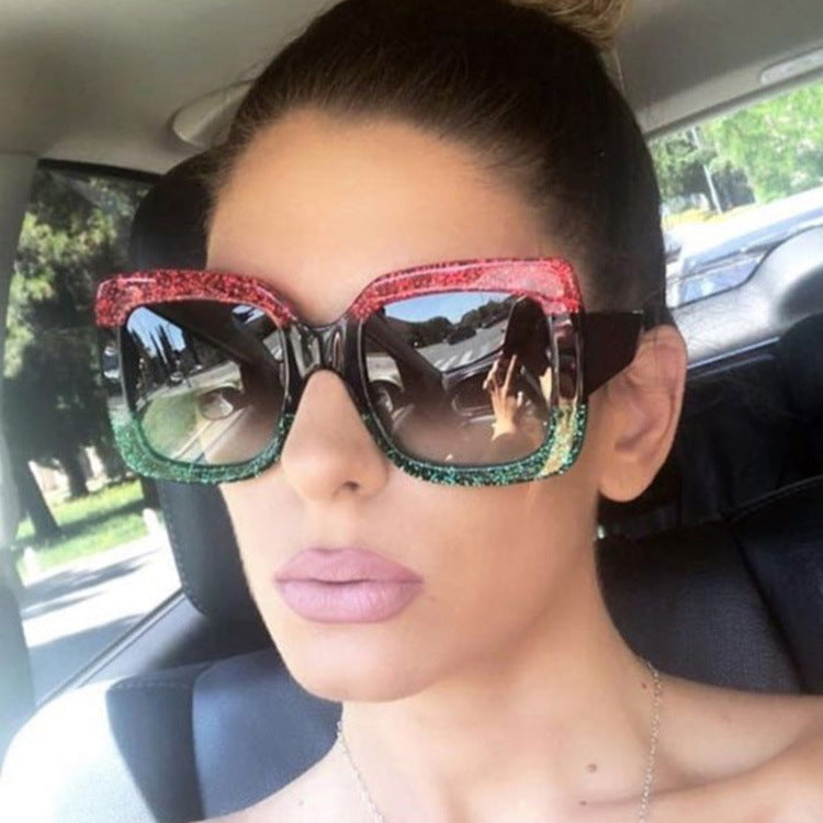 Colorful Glitter Sunglasses Retro