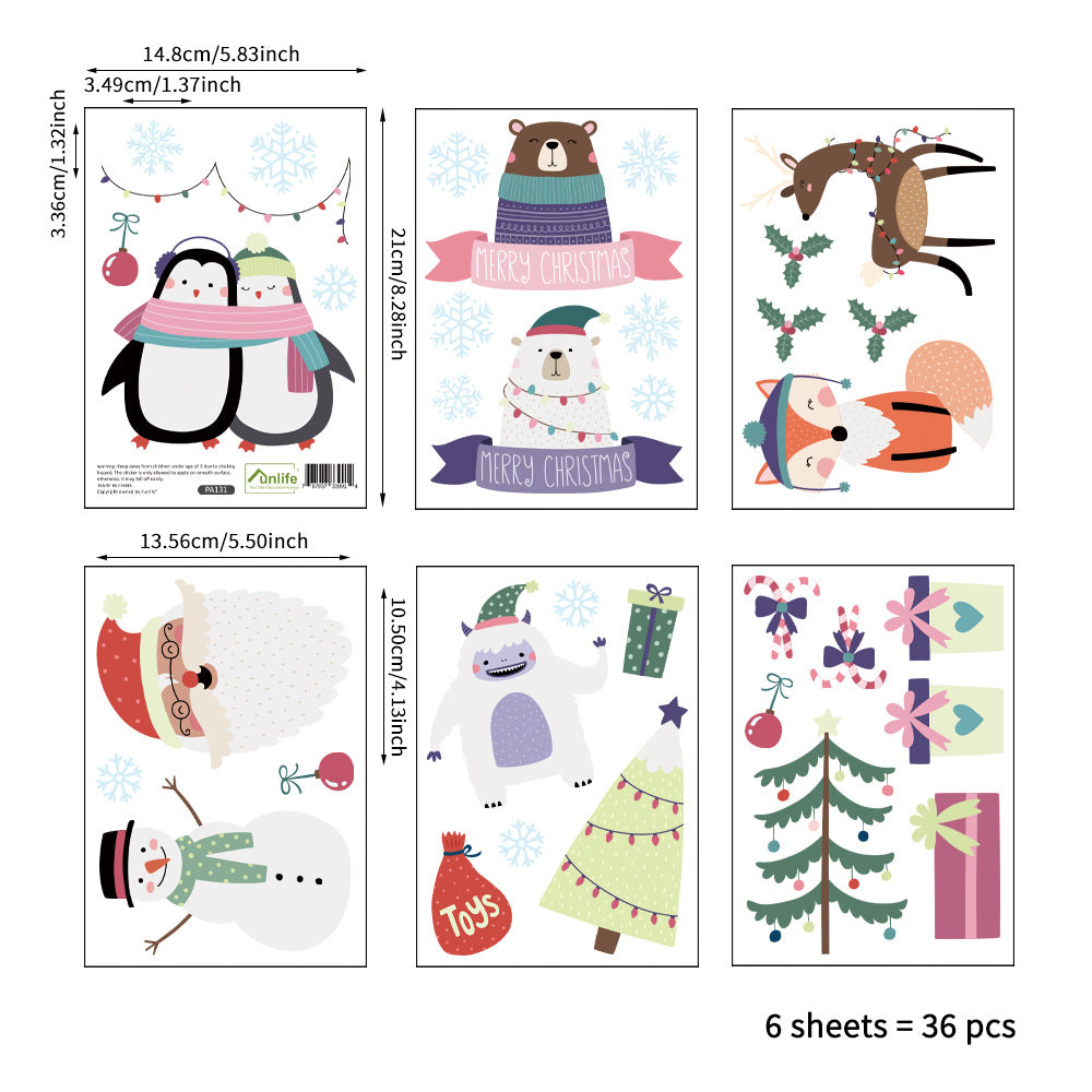 Christmas Cute Decoration Wall Sticker | Xmas Holiday Decor