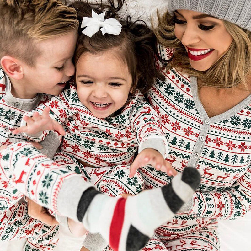 Christmas Pajamas Family Matching Year Father Mother Kids Baby Look