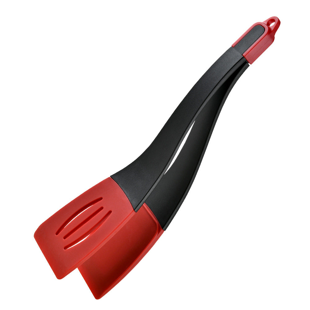 3-in-1 Silicone Frying Spatula Clip - Food Tongs