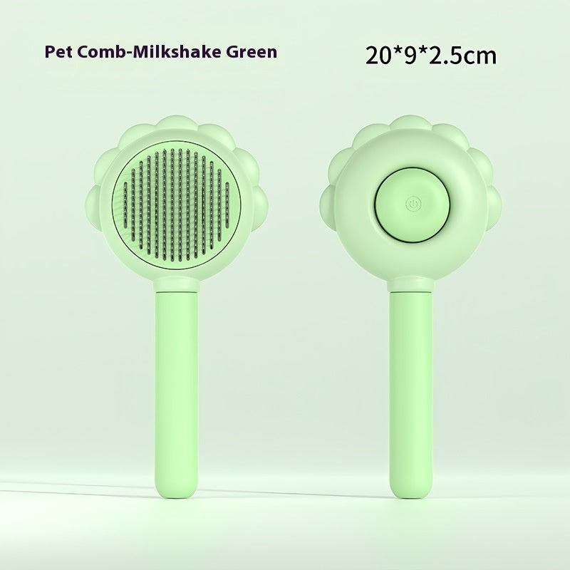 2-in-1 Self-Cleaning Spray Dog Brush - Pet Hair Remover Comb