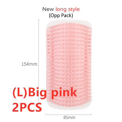 Cat Self-Grooming Corner Brush - Wall-Mounted Massage Comb for Cats
