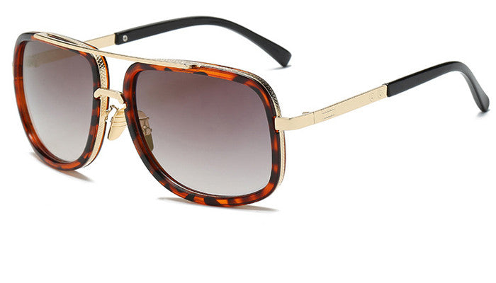 Flat Top Hot Square Sunglasses Men Women Luxury Brand Design Couple