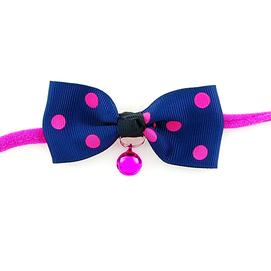 Pet Bow Tie Collar with Bell - Adjustable Cat & Dog Bow Tie