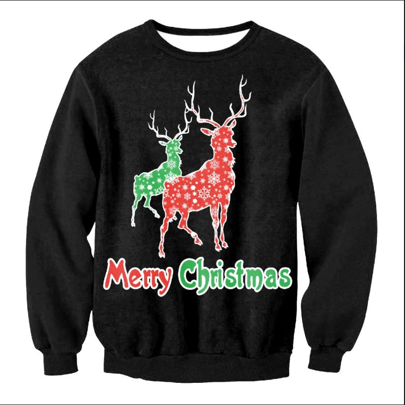 UGLY Christmas Sweater Vacation Santa Elf Funny Women's Men Sweaters