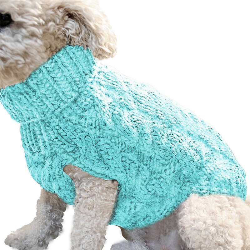 Warm Knitted Dog Sweater - Soft Winter Pet Jumper for Small Dogs & Cats