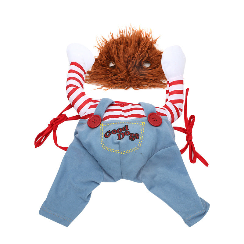 Headless Horseman Dog Costume - Funny Halloween Rider Outfit for Dogs