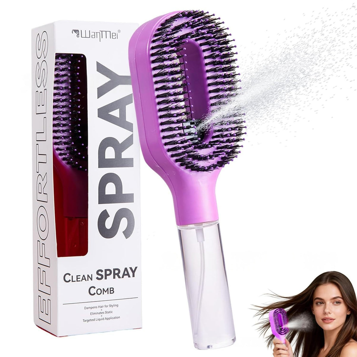 2-in-1 Sprayer Comb - Detangling Scalp Massage Brush