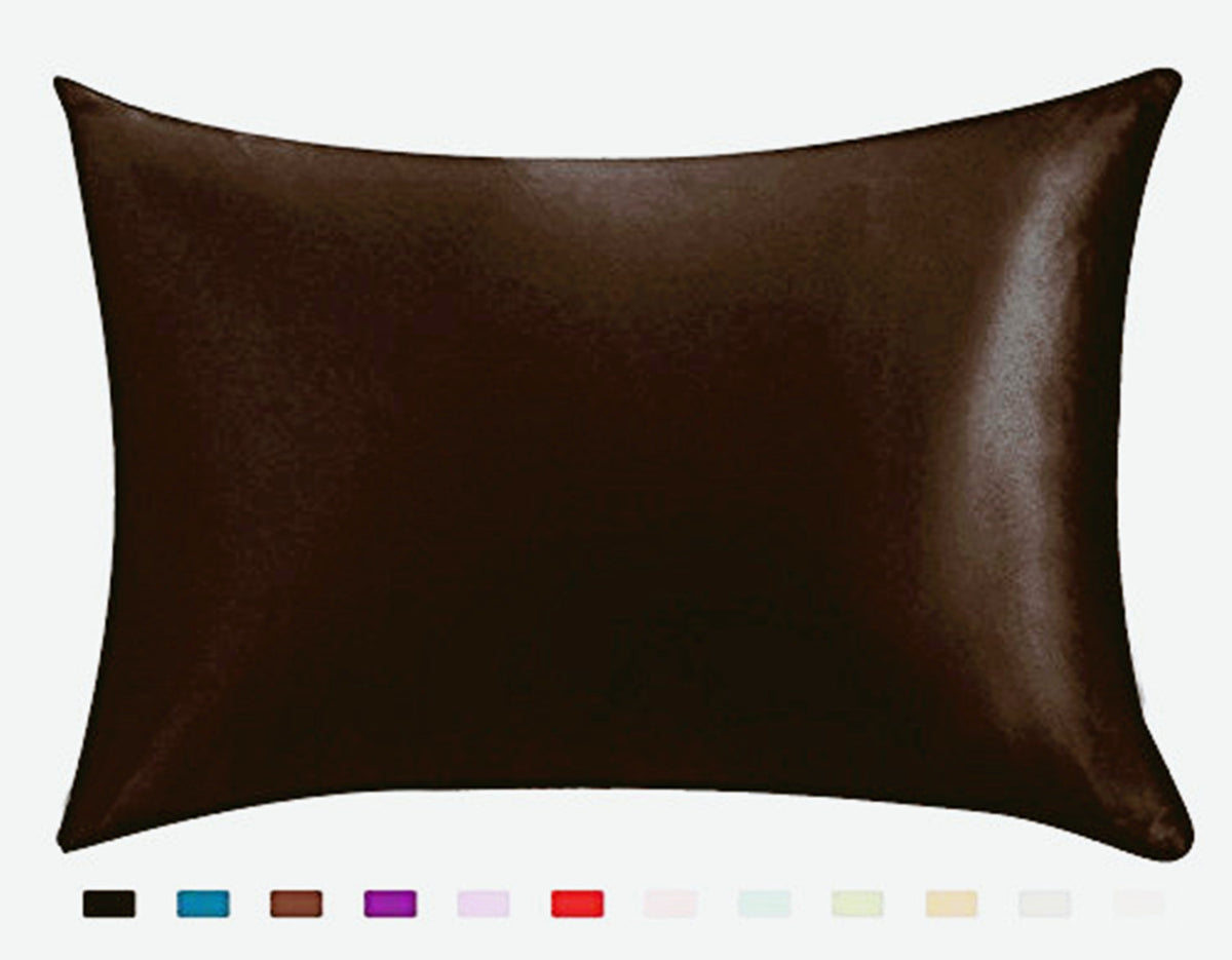 Solid Color Satin Pillowcase - Silky Hair & Skin Pillow Cover