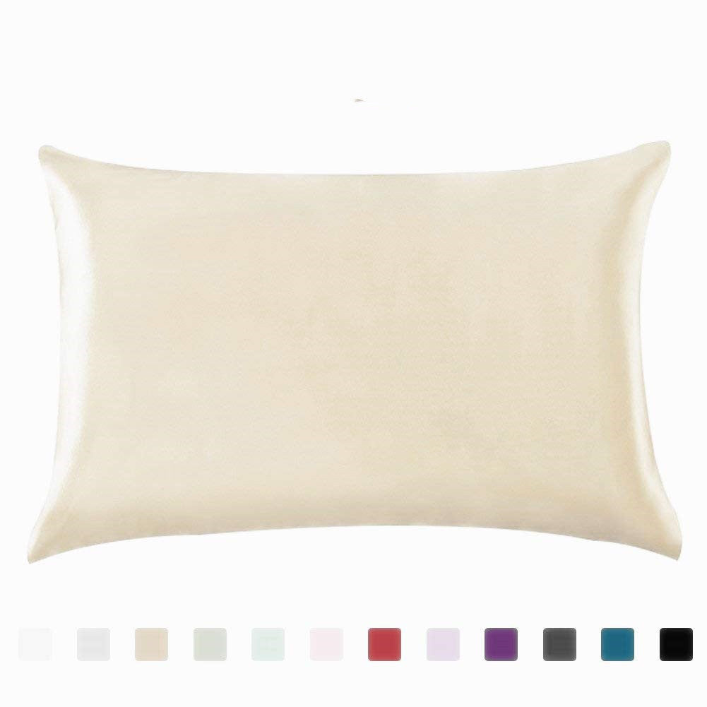 Solid Color Satin Pillowcase - Silky Hair & Skin Pillow Cover