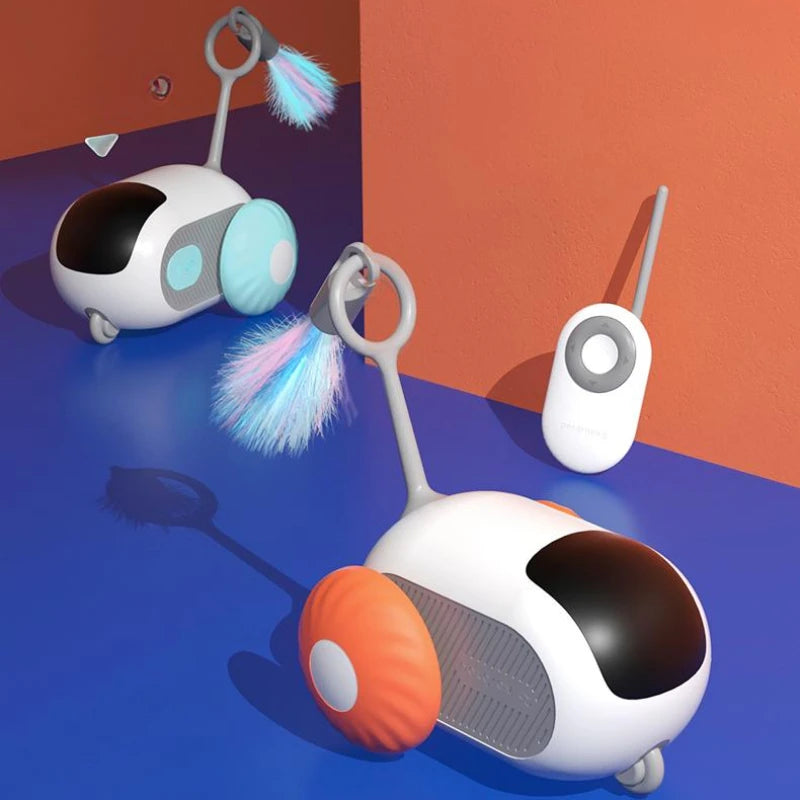 Remote Control Cat Car Toy - USB Rechargeable Interactive Chasing Toy for Cats