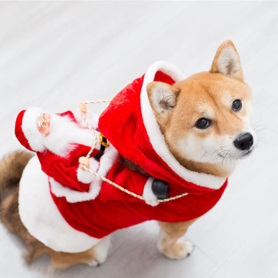 Christmas Elf Dog Costume - Festive Holiday Pet Outfit (S-2XL)