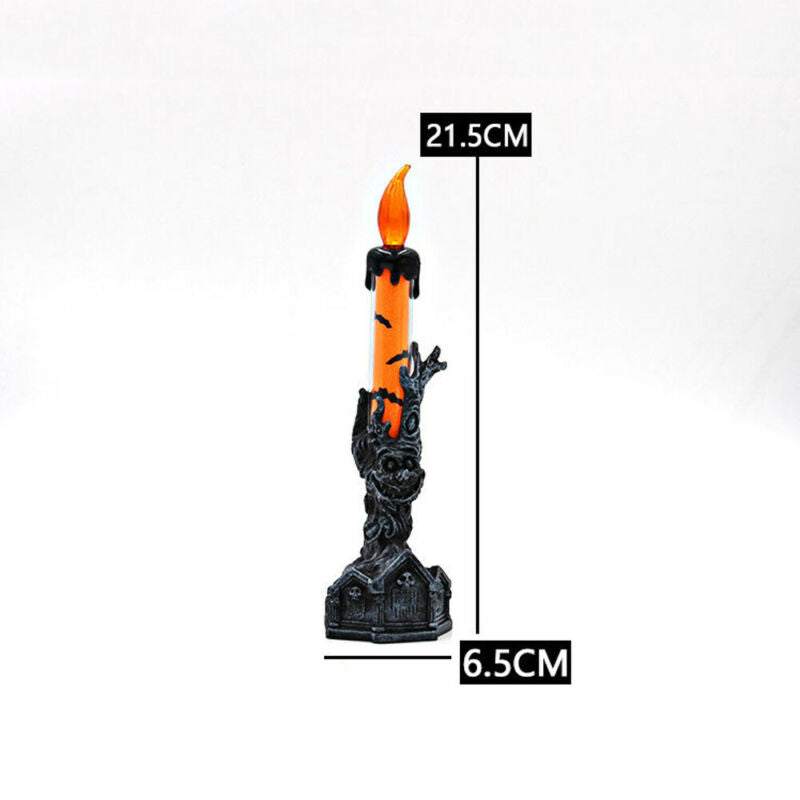 Halloween LED Candle Light - Flameless Skeleton Hand Candlestick Decor