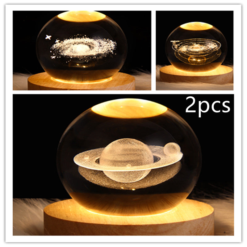 3D Crystal Ball LED Night Light