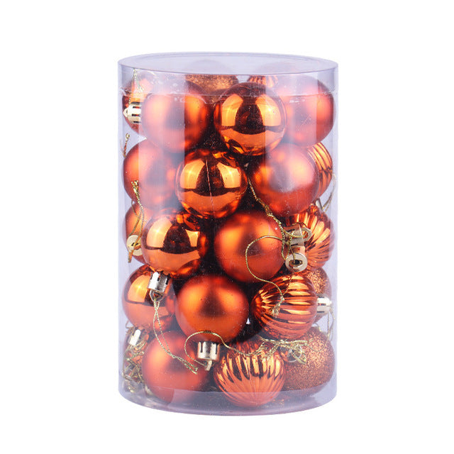 Christmas 34 Ball Set 4cm Ornaments | Xmas Holiday Decor
