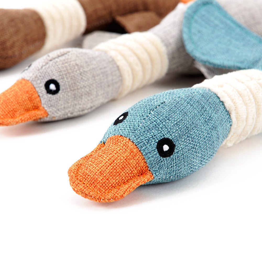 Squeaky Plush Dog Toys - Soft Animal Puzzle Chew Toys for Small & Medium Dogs