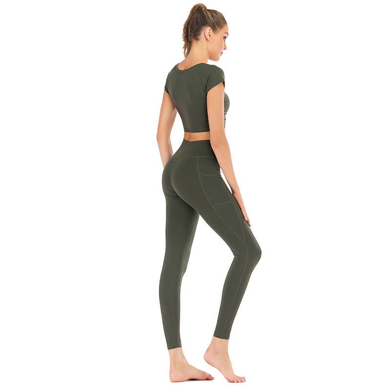 Pocket Yoga Clothes Suit Women