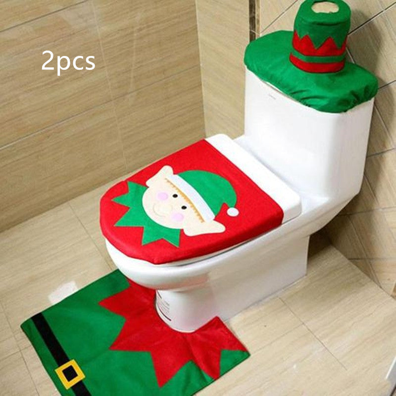 Christmas Toilet Seat Cover | Xmas Holiday Decor