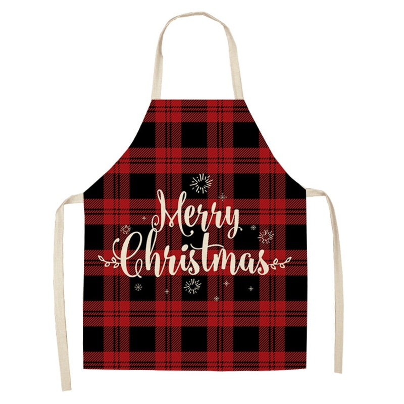Christmas Cotton Linen Creative Apron | Holiday Gift