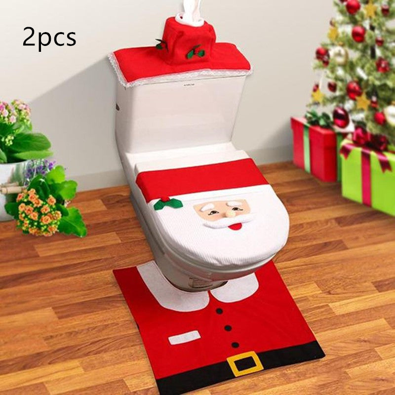 Christmas Toilet Seat Cover | Xmas Holiday Decor