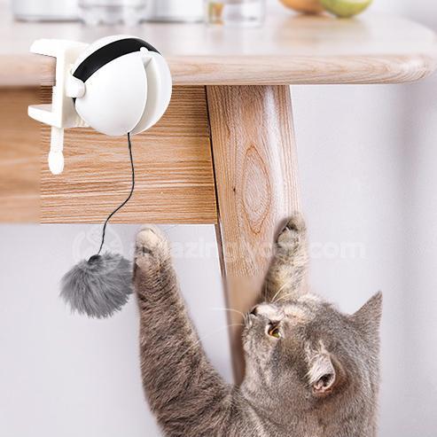 Electronic Motion Cat Toy - Interactive Spinning Toy with Fur Ball Accessories