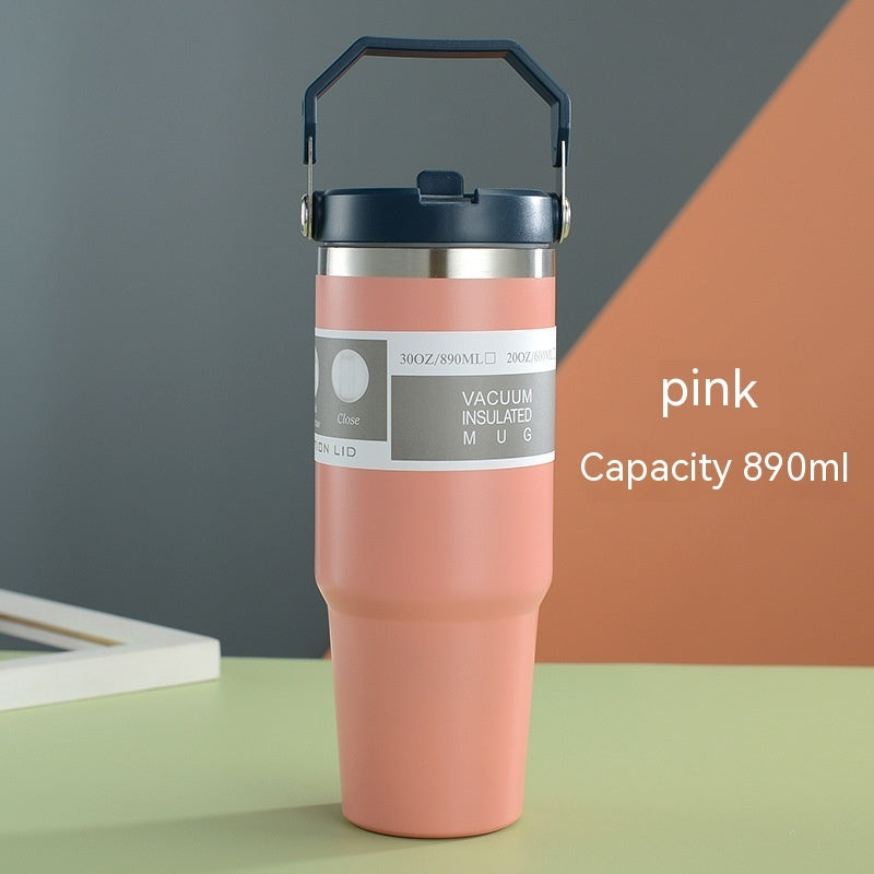 Portable Stainless Steel Car Travel Cup - Insulated Tumbler