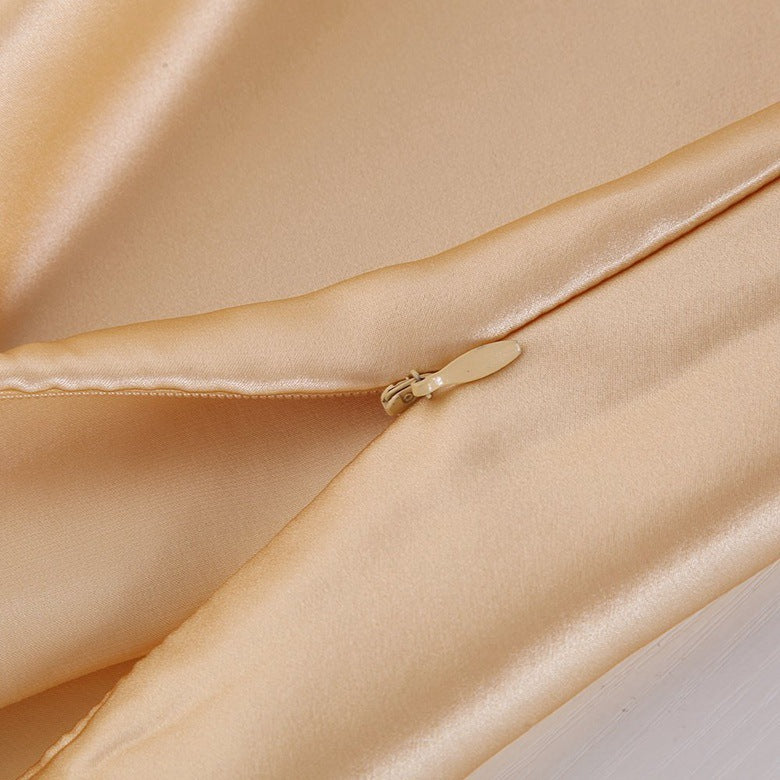 Solid Color Satin Pillowcase - Silky Hair & Skin Pillow Cover