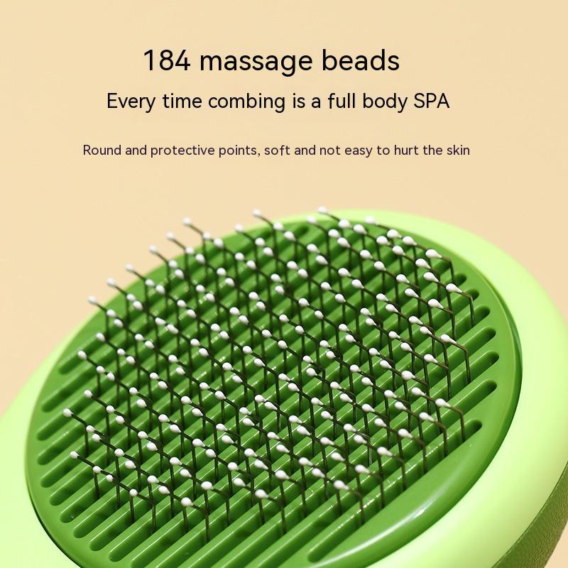 Avocado Cat Brush - 2-in-1 Massage & Deshedding Pet Comb with Stainless Pins