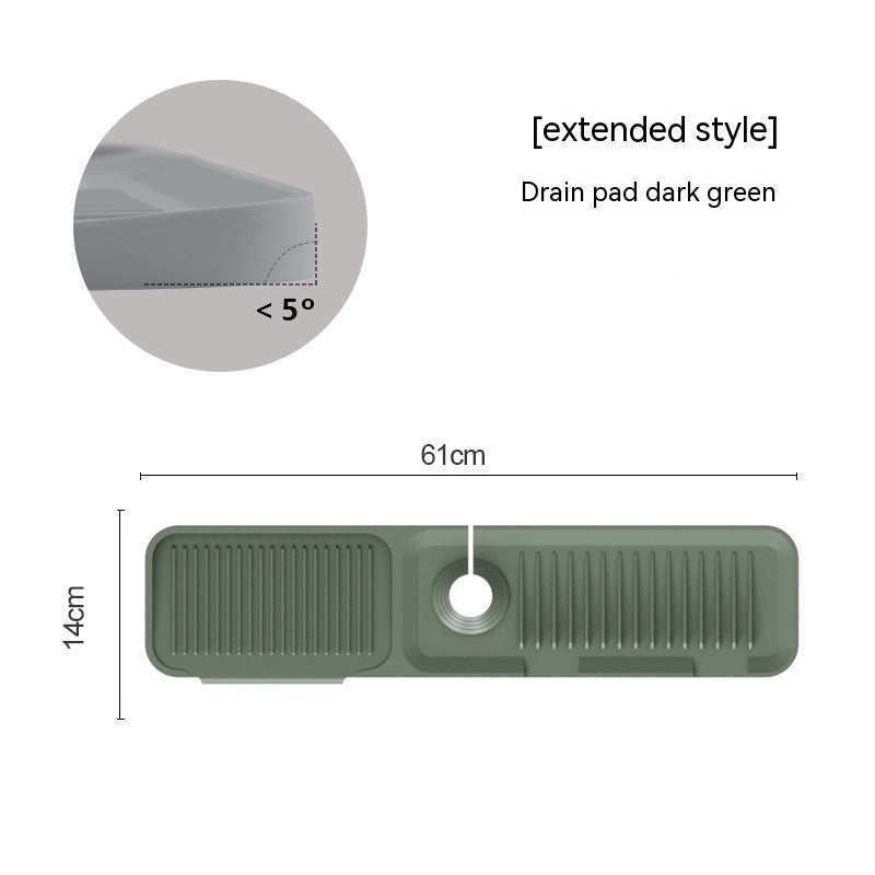 Silicone Faucet Splash Guard Mat - Sink Drain Pad