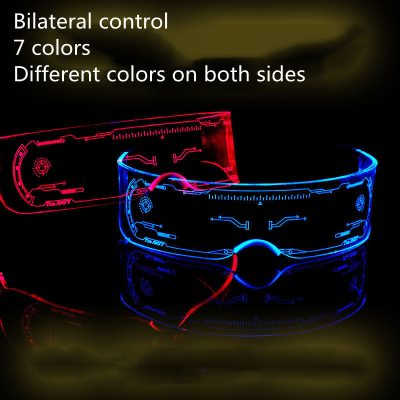 Luminous Glasses Party Bar Disco Punk Futuristic Style Festival