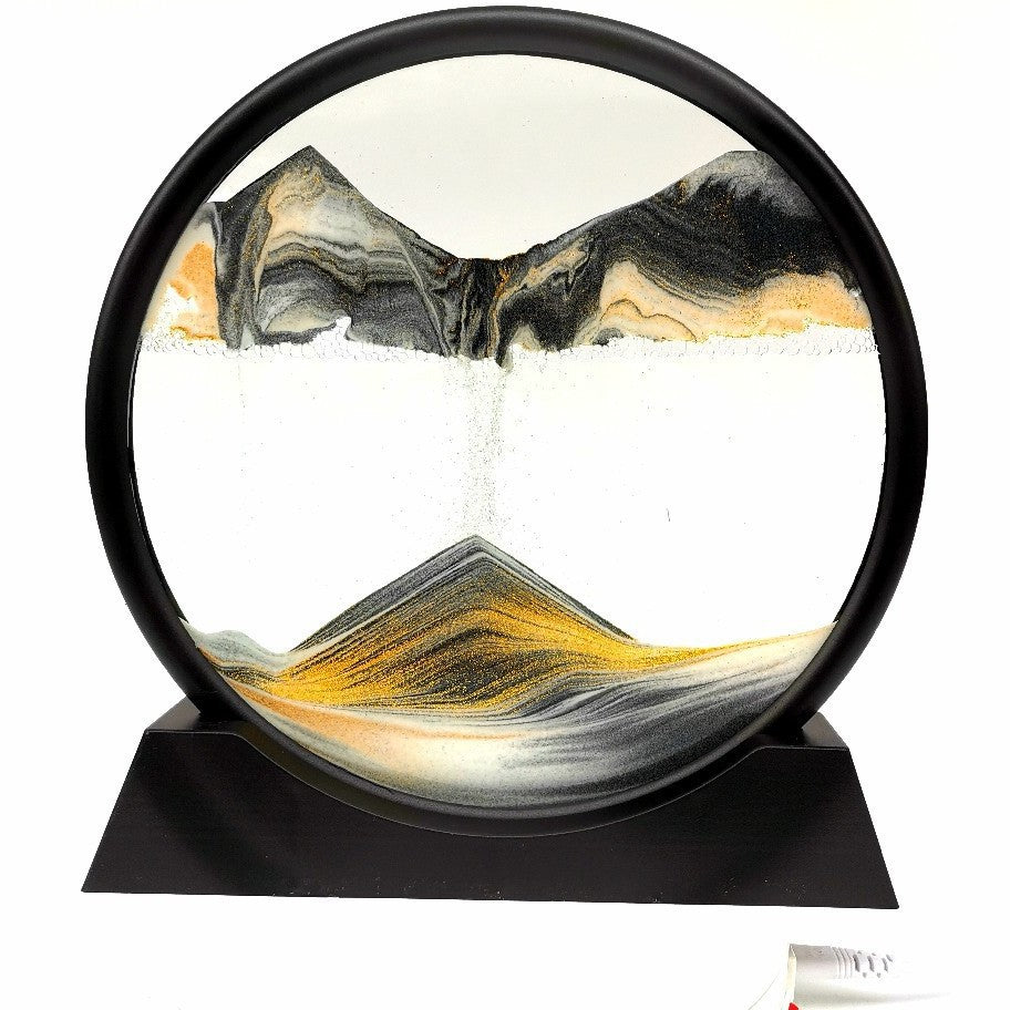 3D Dynamic Glass Art Decor - Creative Quicksand Hourglass Home Ornament Gift
