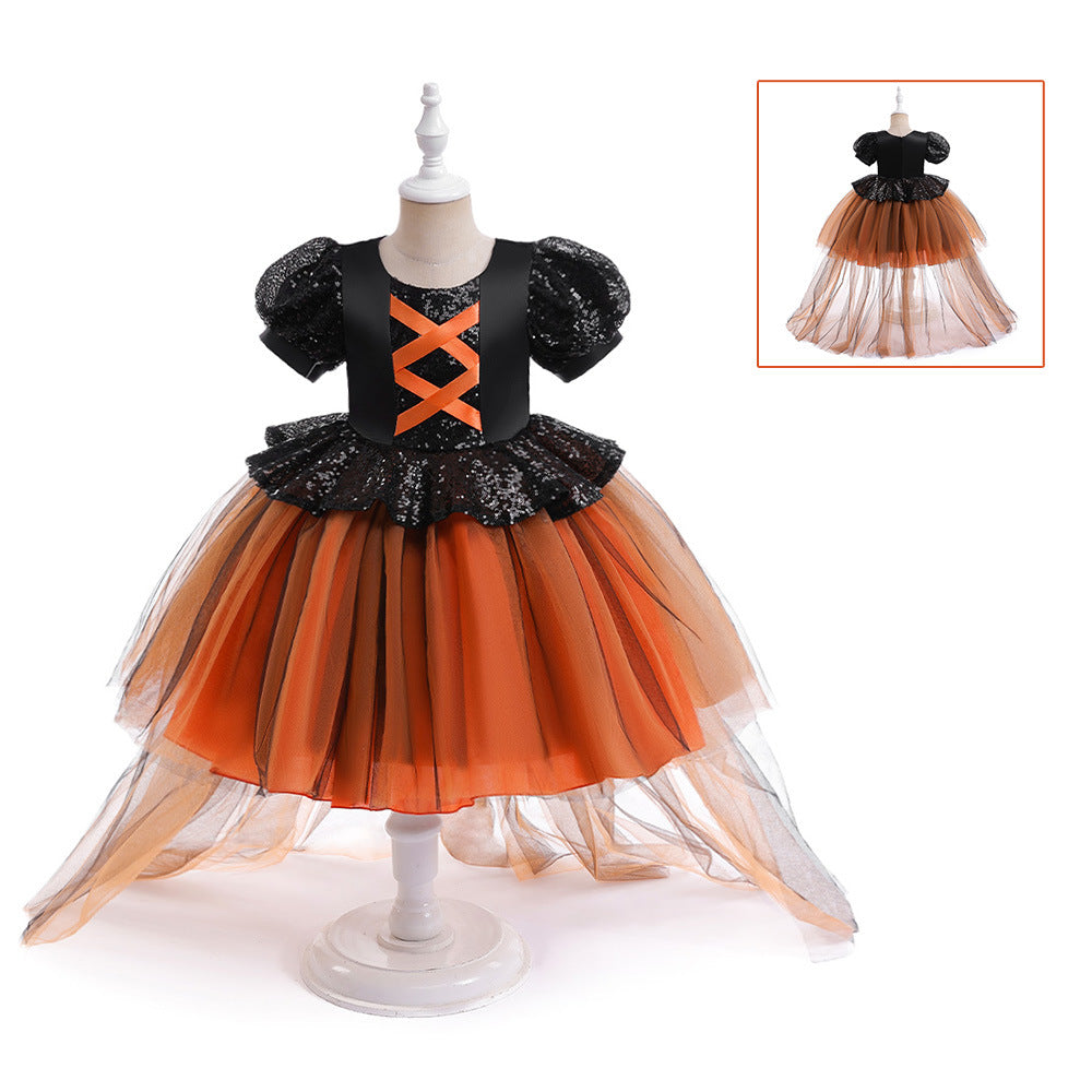 Halloween Girls Witch Performance Costume Party Dress