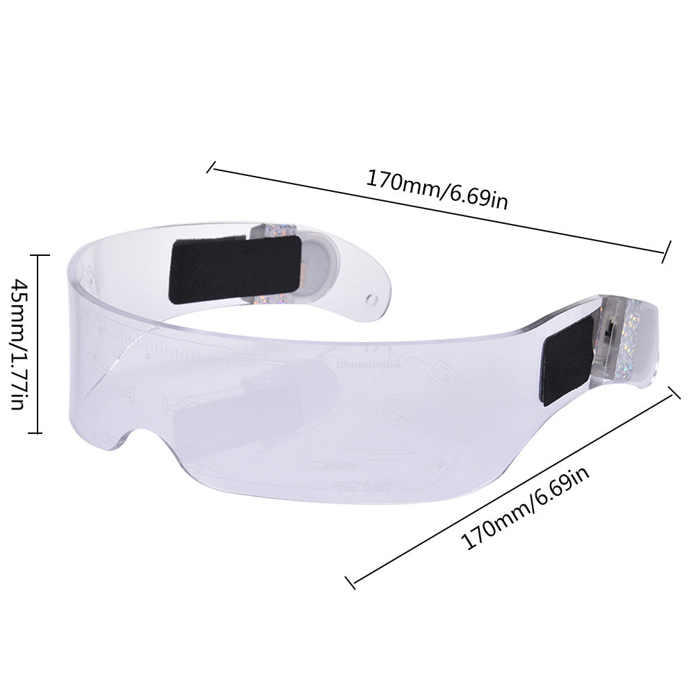 Luminous Glasses Party Bar Disco Punk Futuristic Style Festival