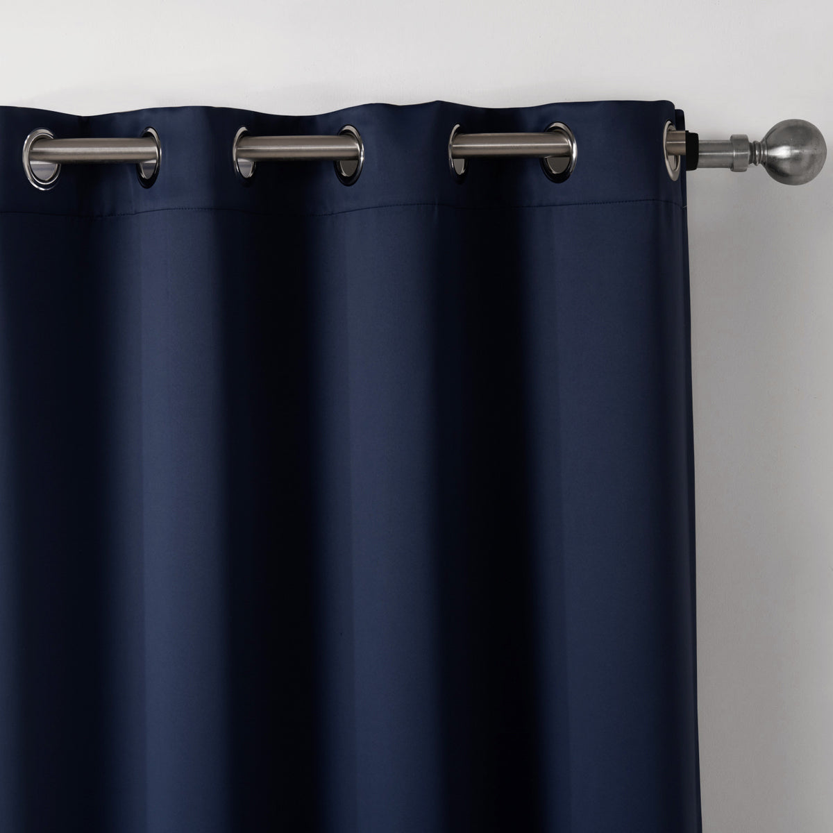 Dark Blue Printed Blackout Curtains - Bedroom Window Drapes
