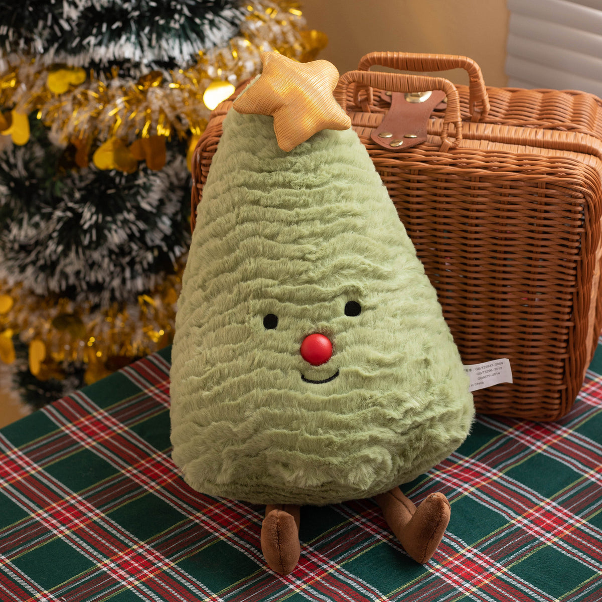 Christmas Plush Pillow Tree Decorative Gift Doll | Xmas Holiday Decor