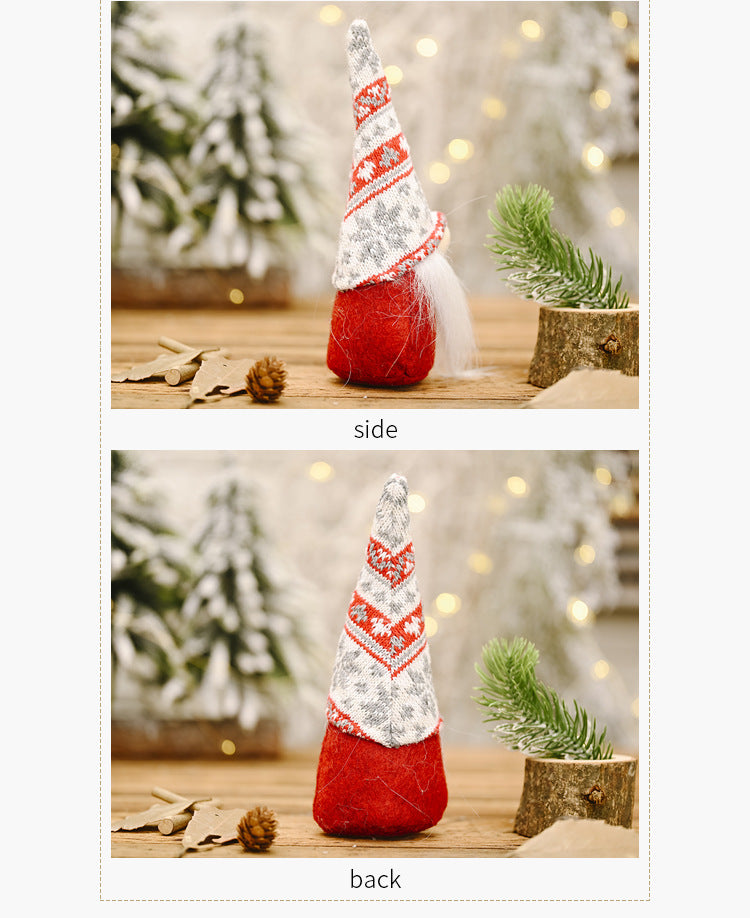 Christmas Decorations Forest Elderly Doll Ornaments | Xmas Holiday Decor
