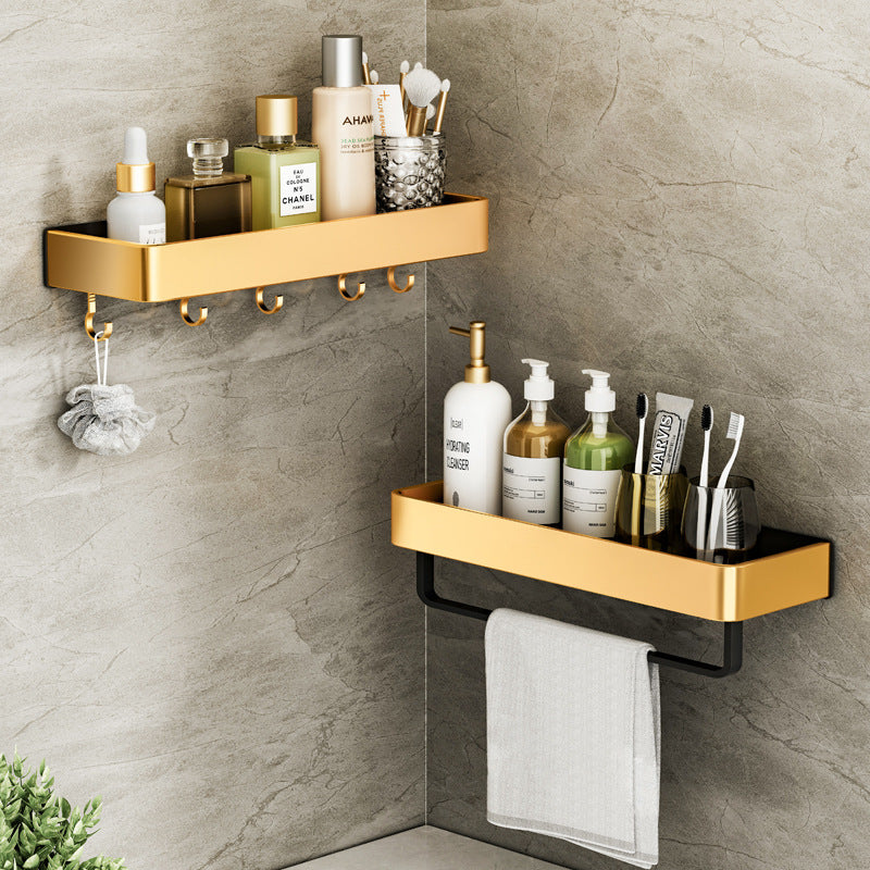 Punch-Free Bathroom Towel Storage Rack - Wall Towel Holder