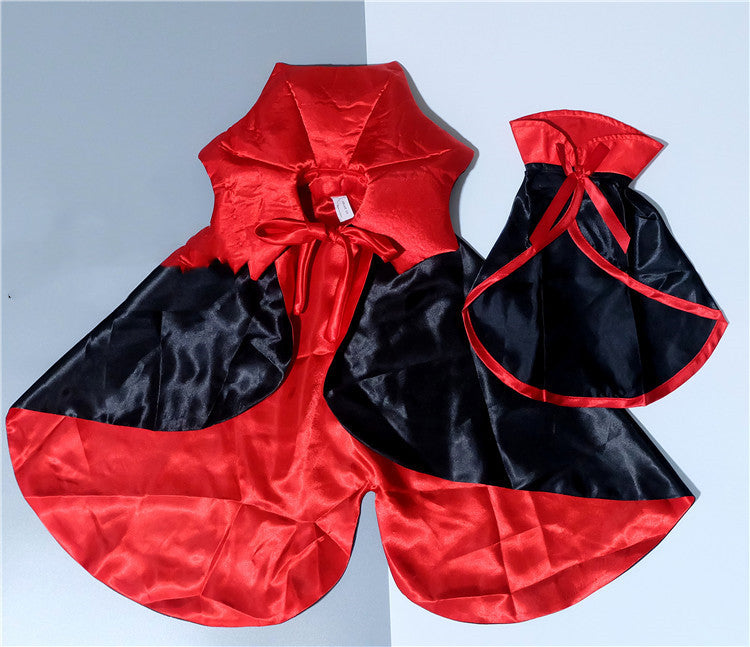 Vampire Cape Halloween Pet Costume - Black Cloak for Cats & Small Dogs