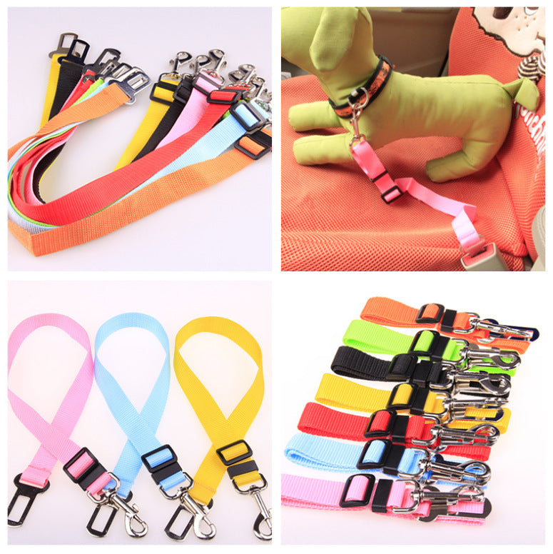 Dog Car Seat Belt - Adjustable Safety Tether Lead for Car Travel