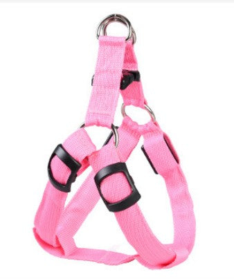 LED Light-Up Dog Harness - Glowing Reflective Chest Harness, USB or Battery