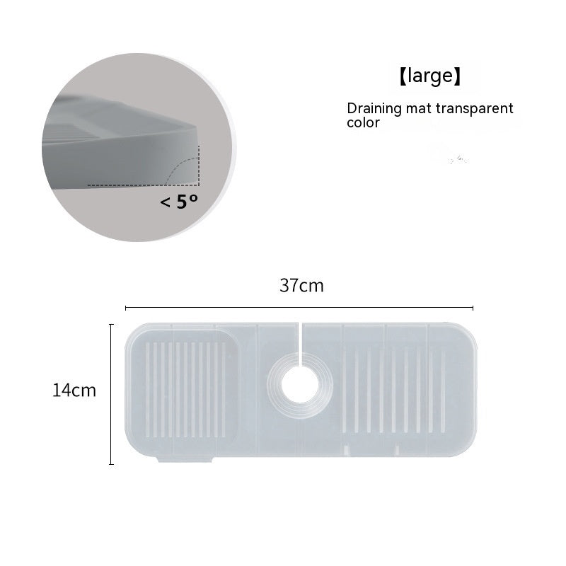 Silicone Faucet Splash Guard Mat - Sink Drain Pad