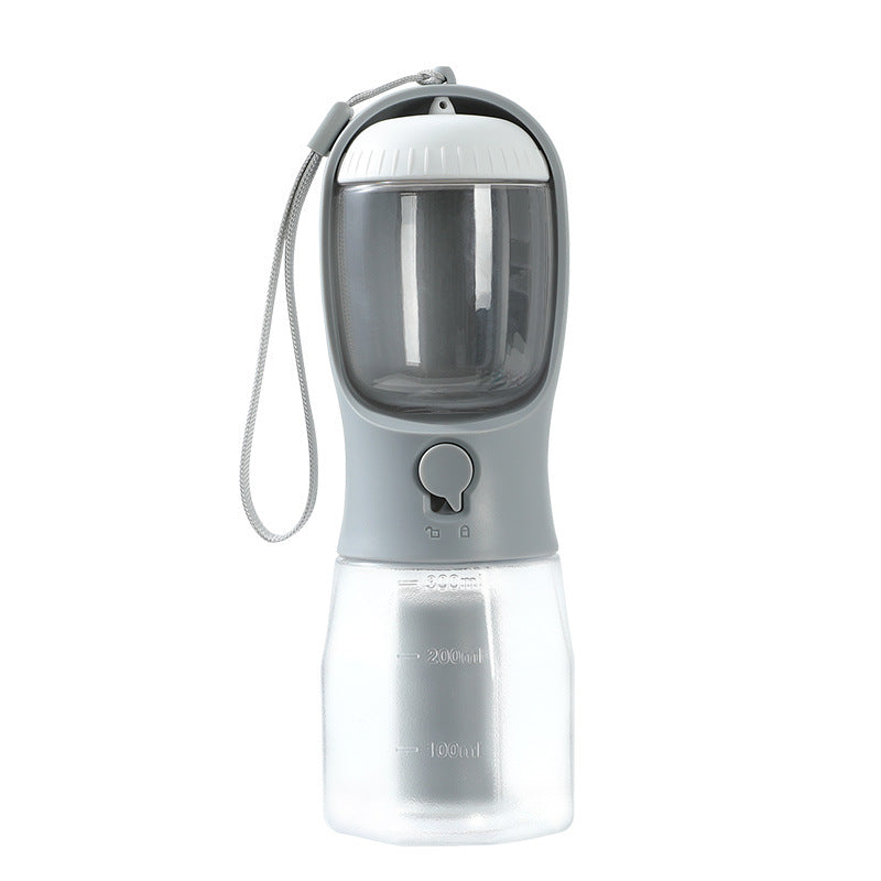 3-in-1 Portable Dog Water Cup 300 ml - Drinker, Food Container & Poop Bag Holder