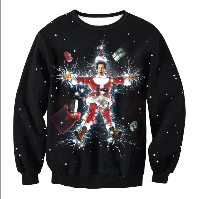 UGLY Christmas Sweater Vacation Santa Elf Funny Women's Men Sweaters