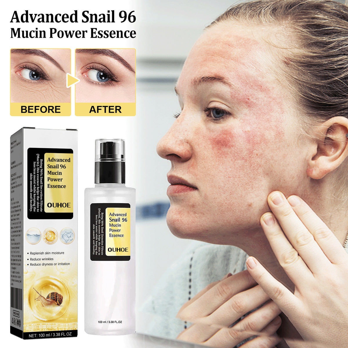 Snail Collagen Facial Serum - Hydrating Skin Care Essence