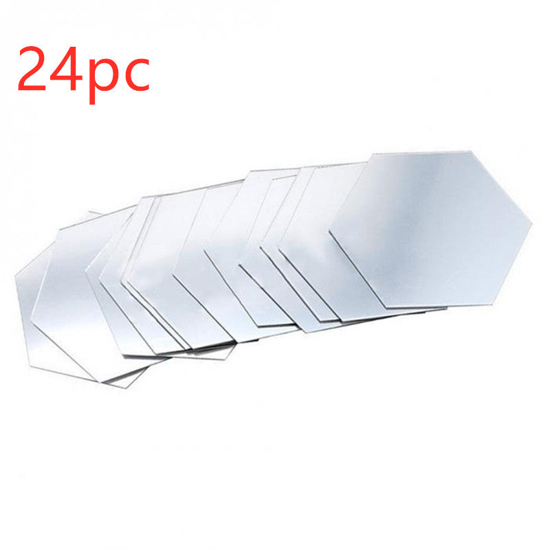 Hexagon Acrylic Mirror Wall Stickers - 3D Removable Wall Decor
